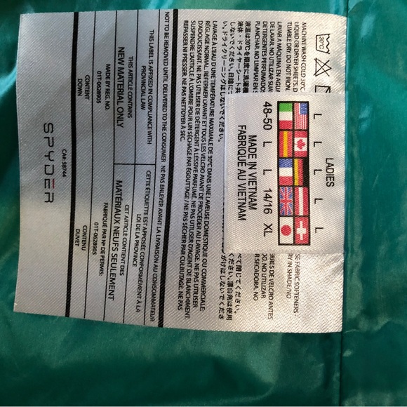 Women’s Large Down Filled Jacket by Spyder - Picture 3 of 3